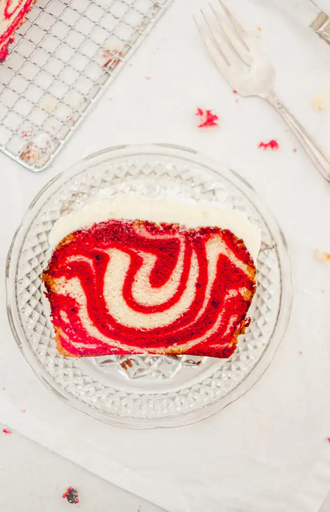 Queque marmoleado de red velvet